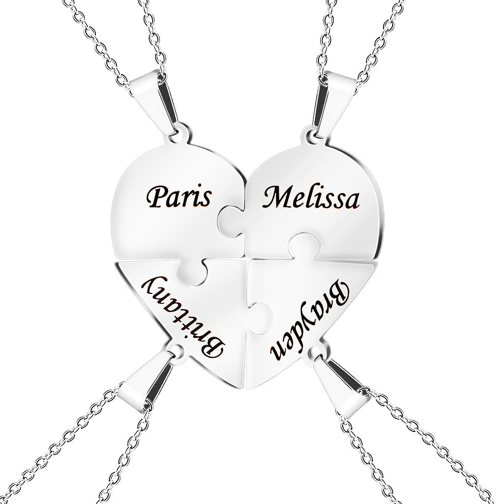 Customizable Heart Shaped Family Tree Necklace