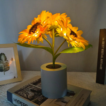 Bright Floral Desk Table Lamp