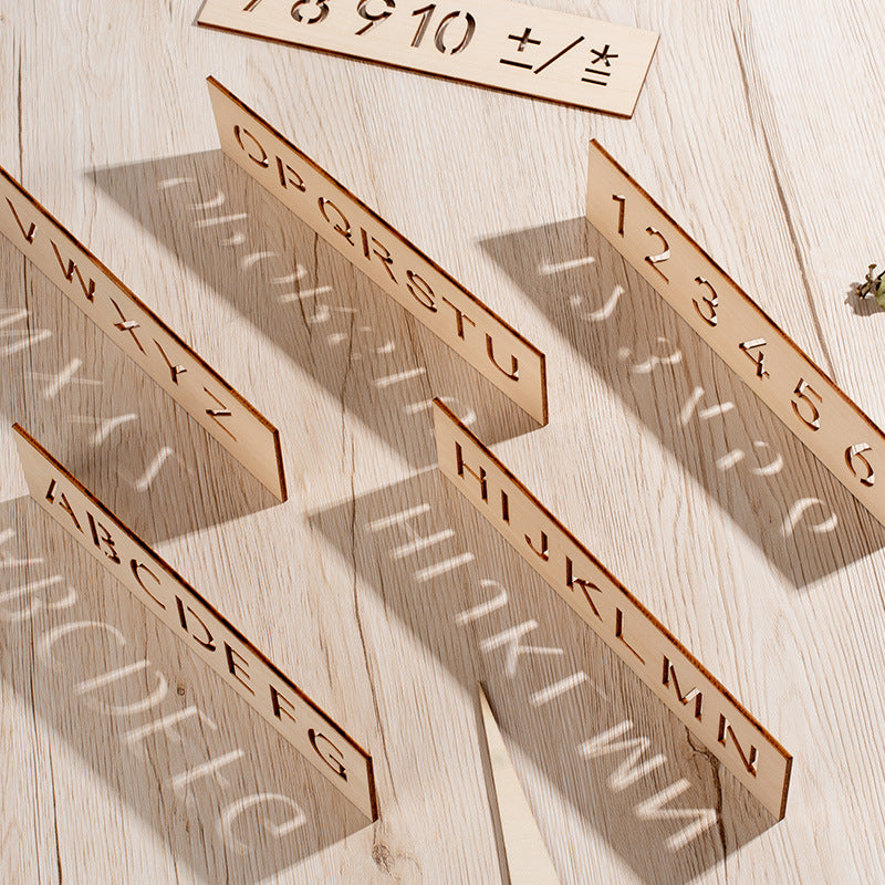 Wooden Alphabet Letter Tracing Templates for Kids