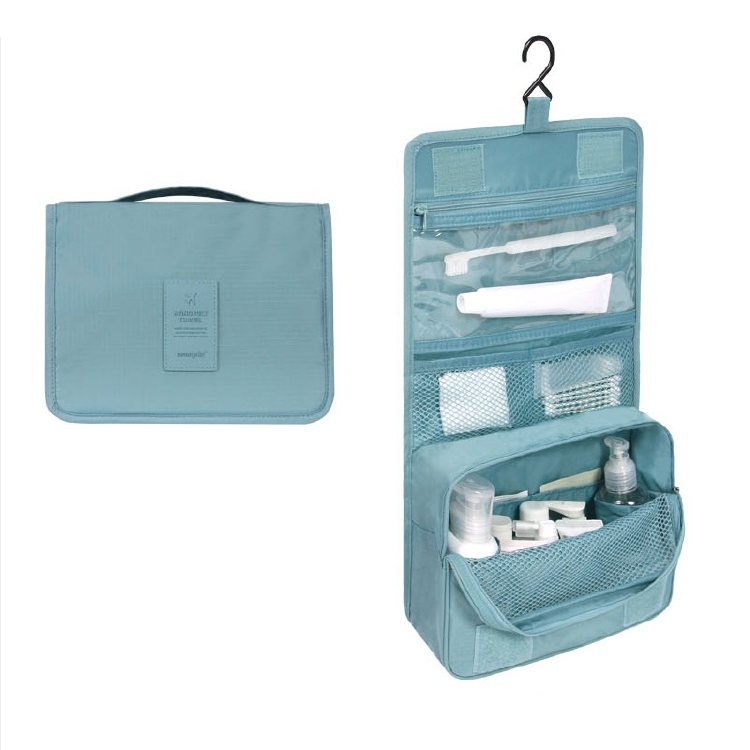 Compact Water-Resistant Travel Toiletry Kit Bag