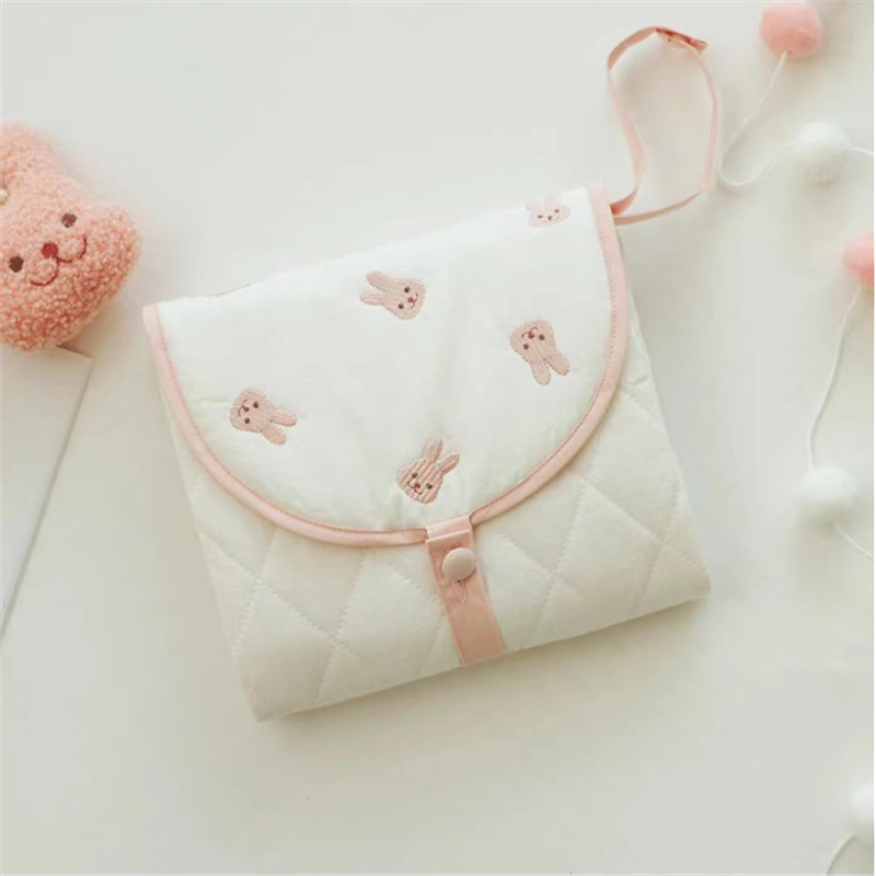 Portable Folding Baby Changing Pad with Cute Bear Design