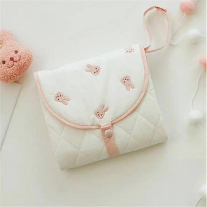 Portable Folding Baby Changing Pad with Cute Bear Design