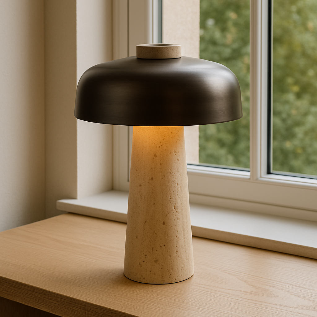 Elegant Marble Table Lamp – Soft Glow & Sleek Style - Fesara