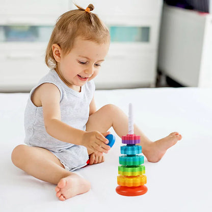 Fesara | Bright Rotating Toy Tower - Stack and Play - Fesara