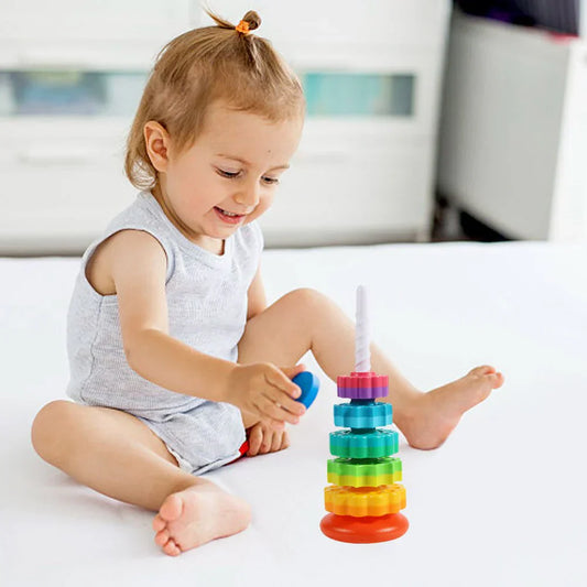 Fesara | Bright Rotating Toy Tower - Stack and Play - Fesara