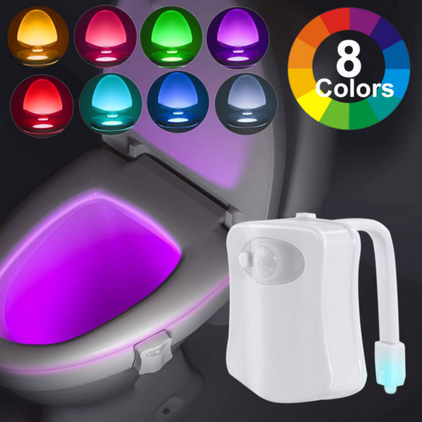 Bright Toilet Night Light with Motion Activated Sensor