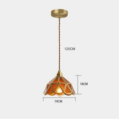 Colorful Stained Glass Pendant Light Fixture