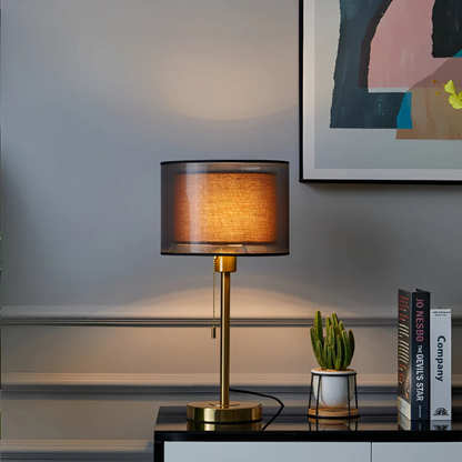 Stylish Table Lamp with Soft Dual Shade