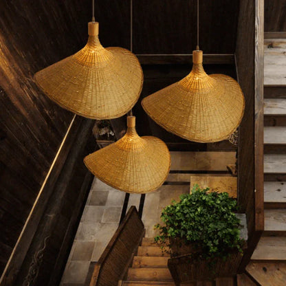 Natural Woven Rattan Pendant Light