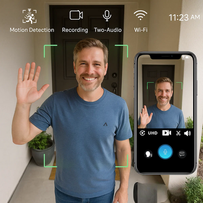 Wireless Video Doorbell with Motion Detection Alerts