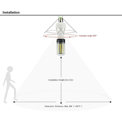 Smart 360 Degree Rotating LED Light Socket Base