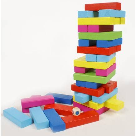 Colorful Wooden Blocks Stacking Game