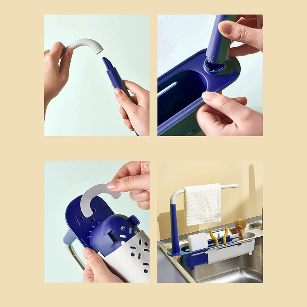 Space Saving Kitchen Sink Caddy with Quick Drain Tray