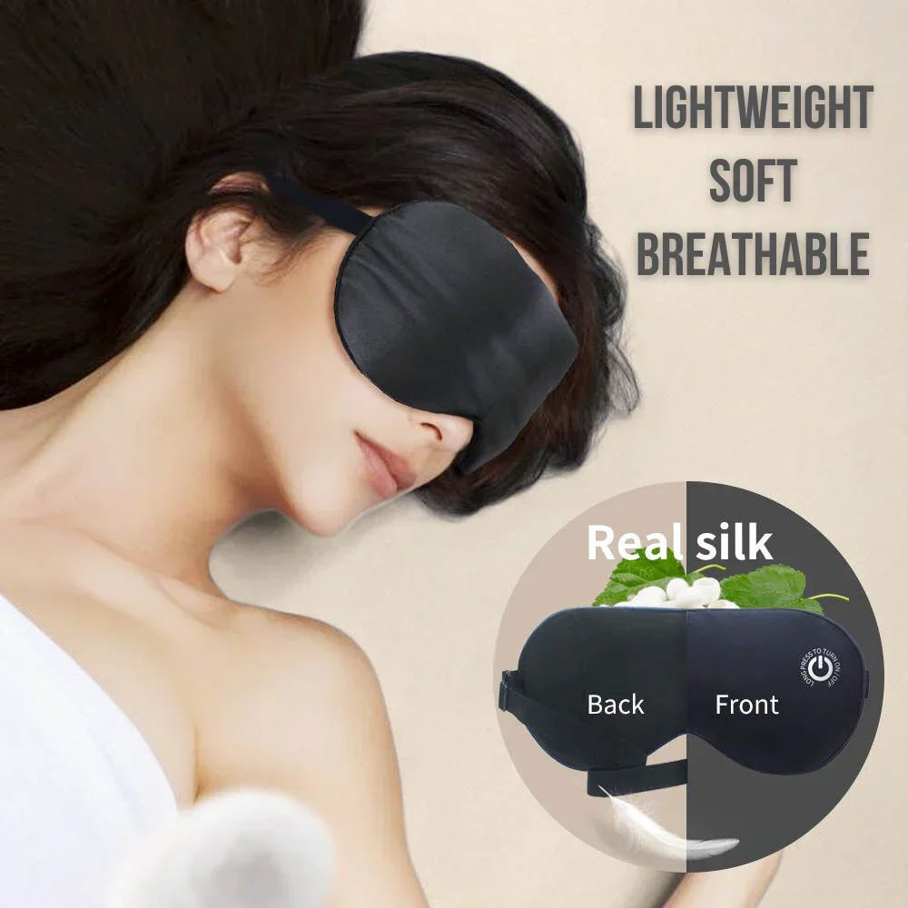 Warm Rechargeable Sleep Eye Mask Compact Cordless Design