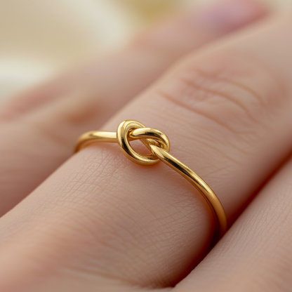 Delicate Love Knot Engagement Ring