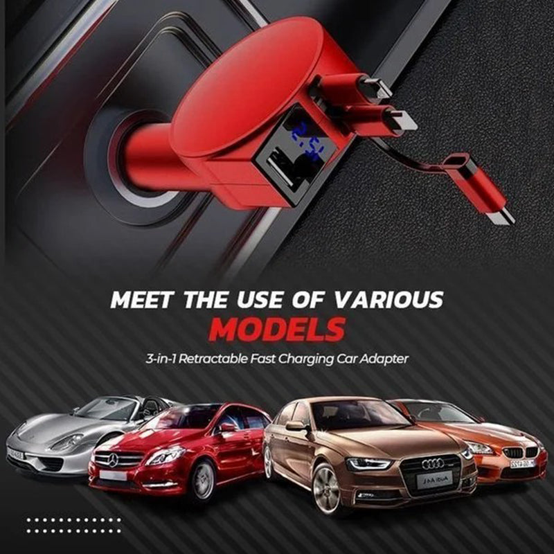 Quick 3 Port USB Car Charger
