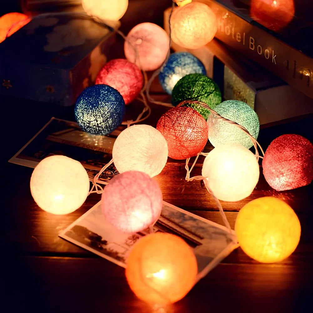 Fluffy White Cotton String Decor