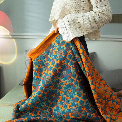 Colorful Patchwork Cotton Bedding Quilt