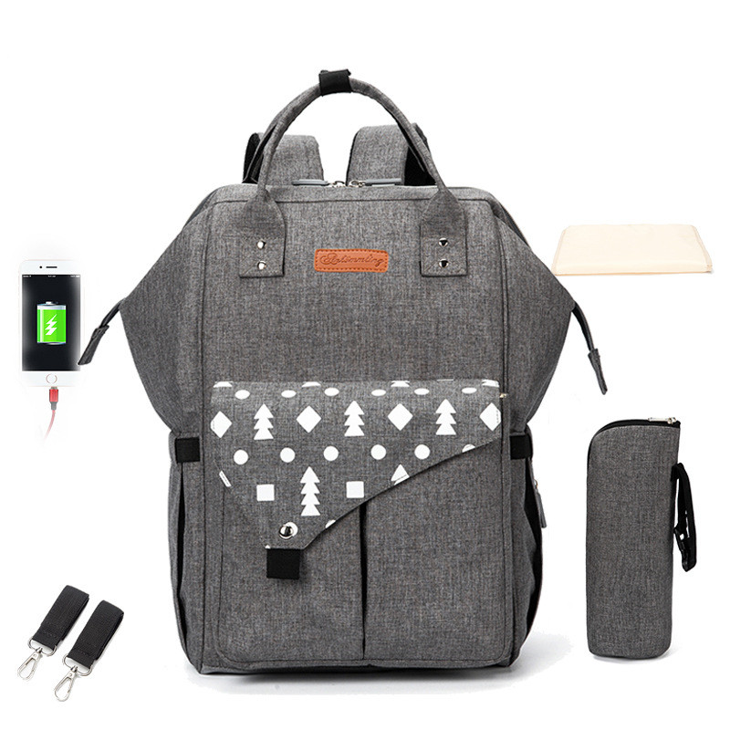 Practical Baby Changing Bag with USB Charger