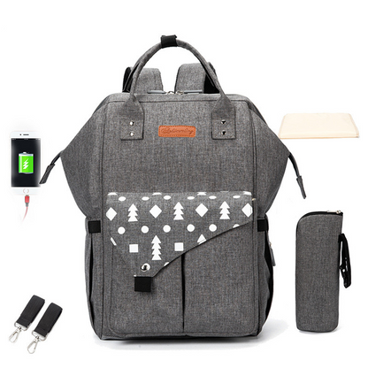 Practical Baby Changing Bag with USB Charger