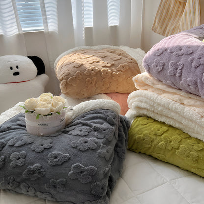 Plush Cozy Sherpa Throw Blanket - Fesara