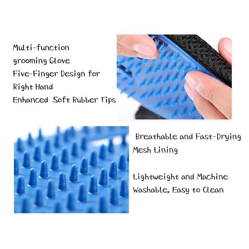 Gentle Pet Grooming Silicone Glove Brush