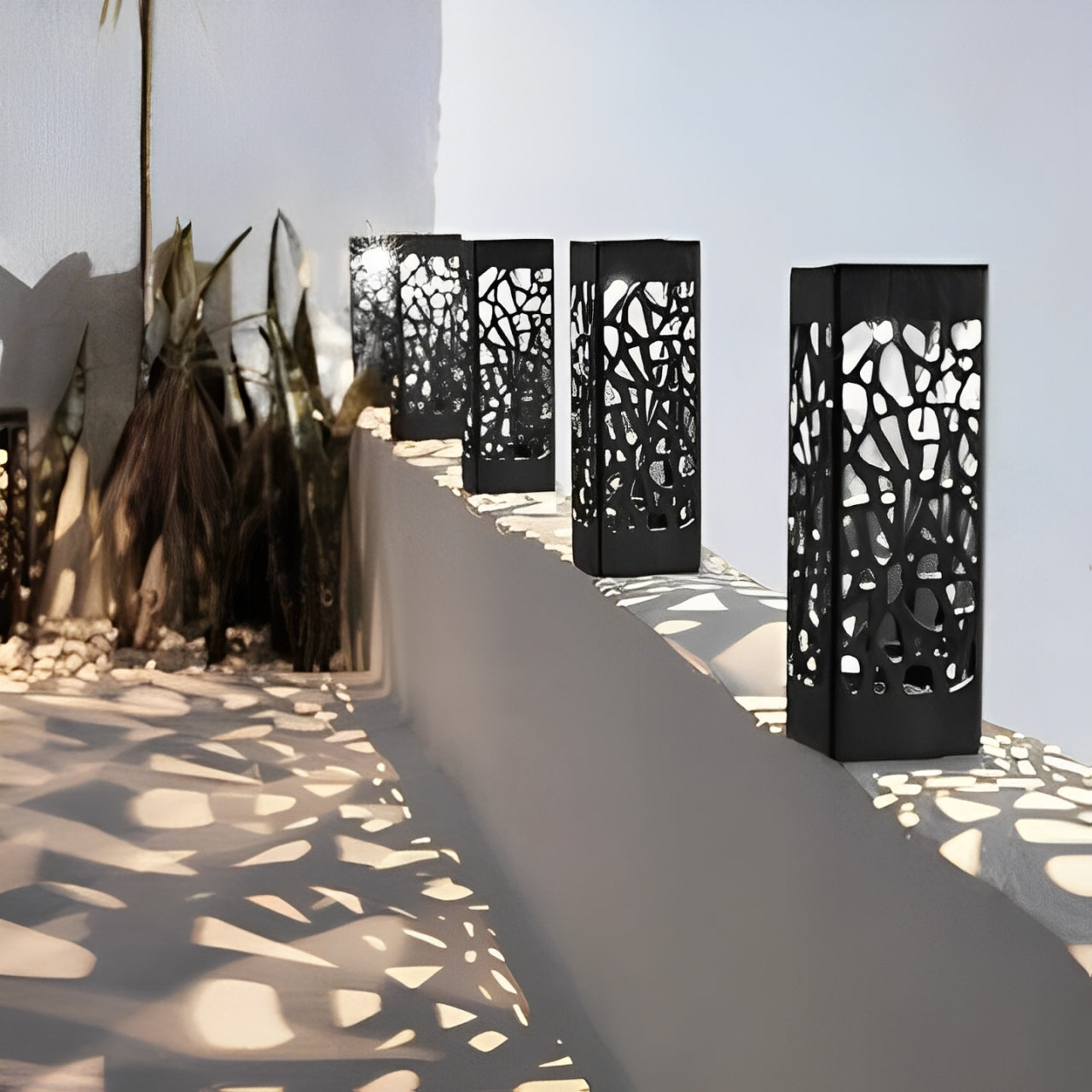 Solar Powered Outdoor LED Lamp Post