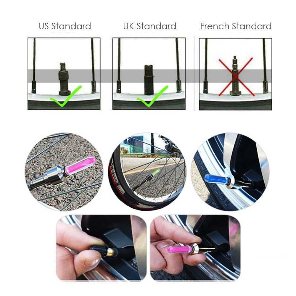 Bright Car Wheel LED Valve Stem Caps (2 Pack)