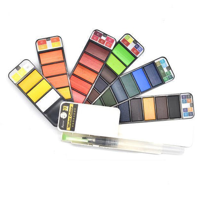 Compact Travel Watercolor Painting Sets