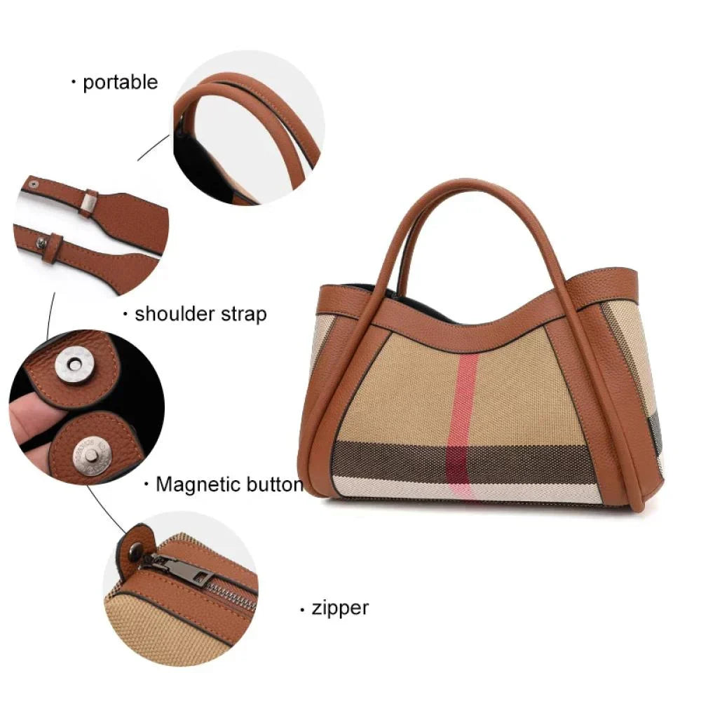 Stylish Ladies Big Patch Leather Cross Body Bag