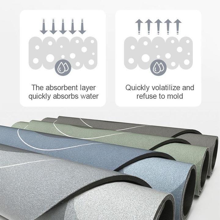 Luxury Bathroom Mat, Ultra Absorbent, Fast Drying Floor Mat - Fesara
