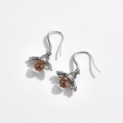 Colorful Honey Bee Drop Earrings