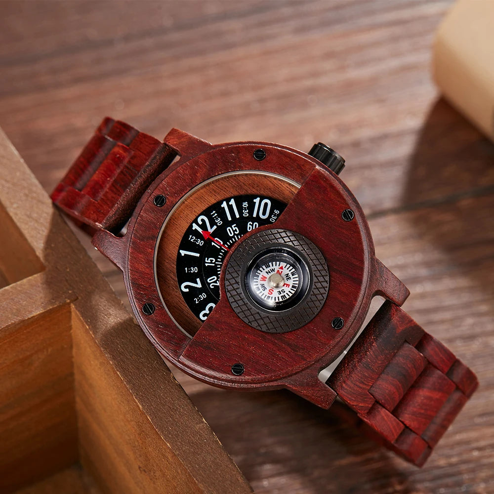 Unique Handcrafted Wooden Timepiece Watch