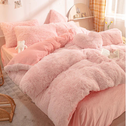 Pastel Color Plush Duvet Cover