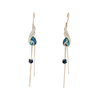 Colorful Bird Drop Earrings