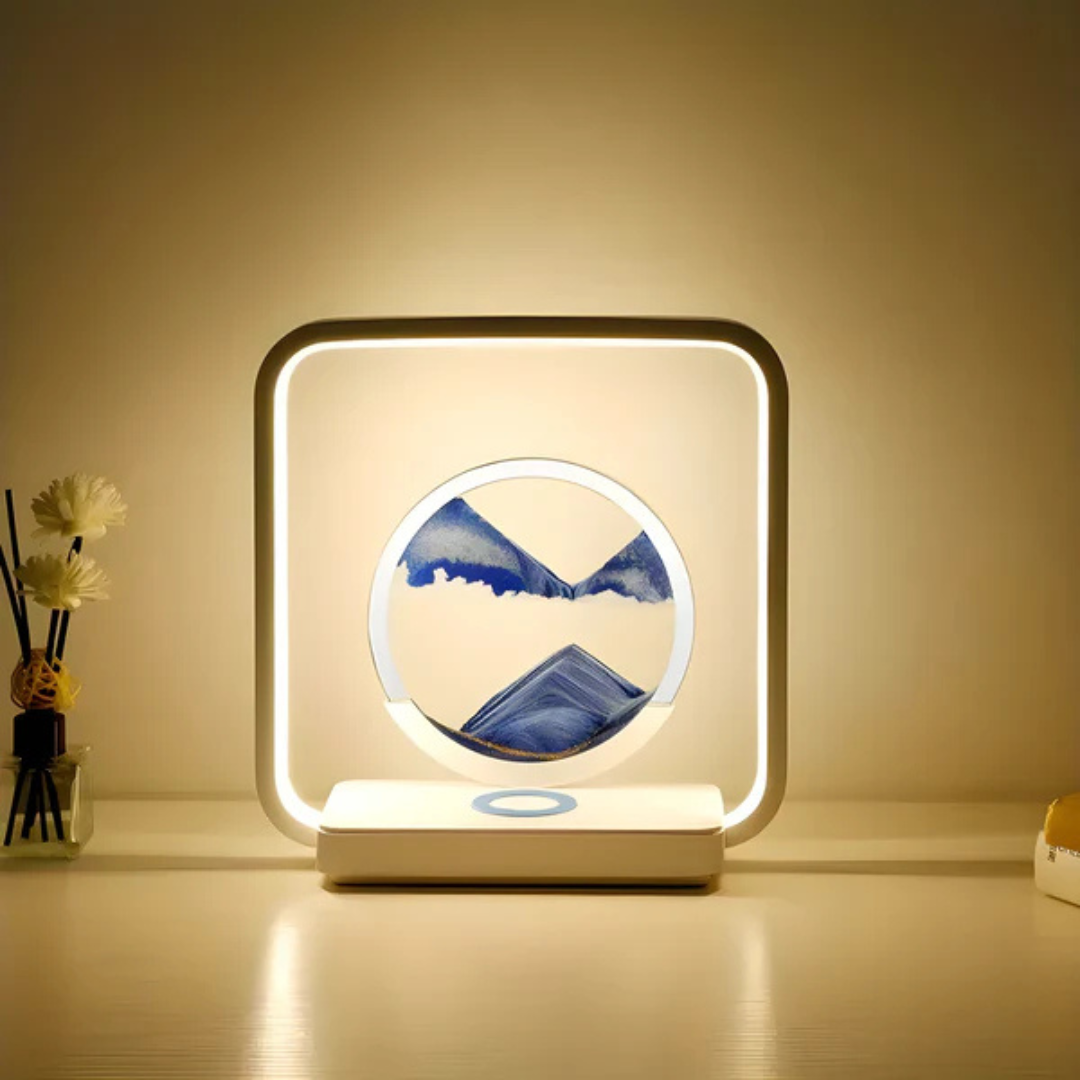 Colorful 3D LED Table Lamp with Moving Sand
