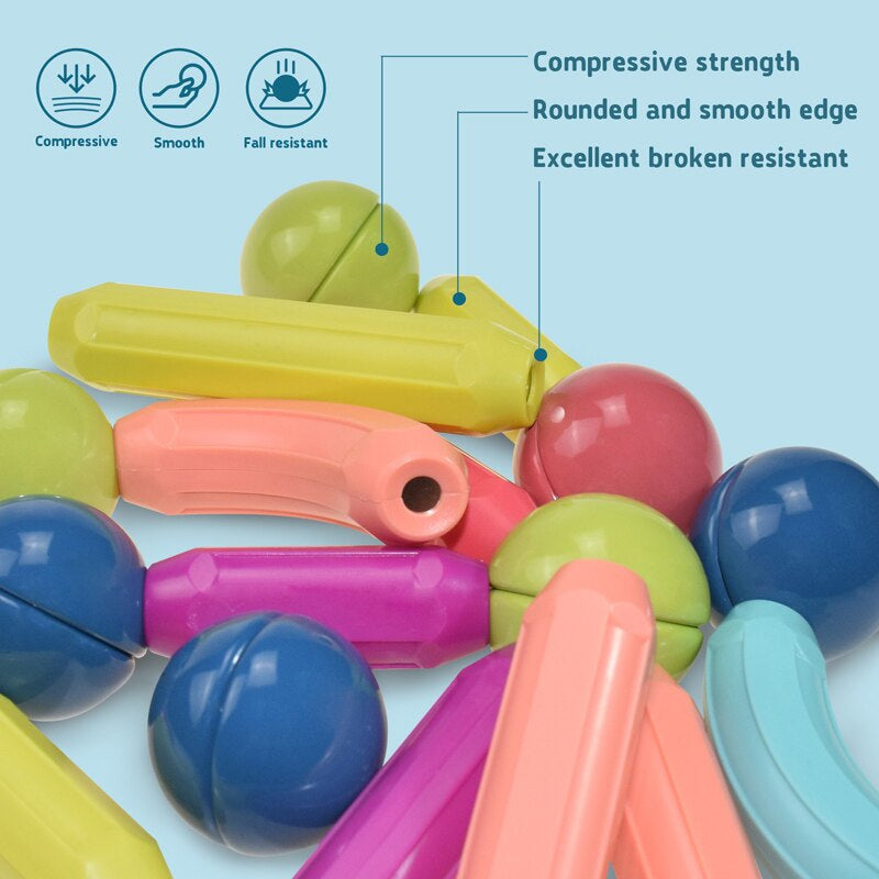 Fun Magnetic Building Blocks Set for Kids