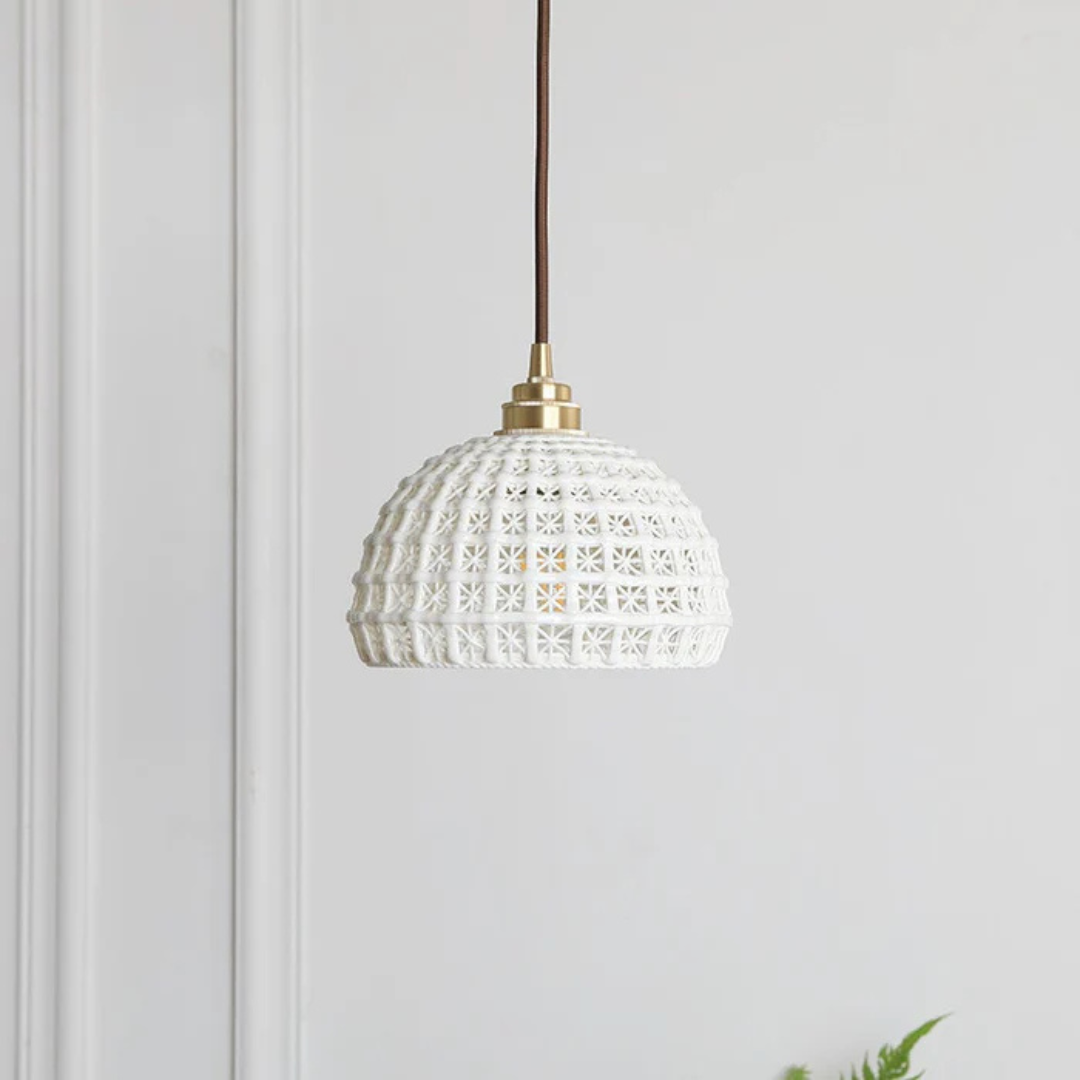 Simple White Ceramic Pendant Light