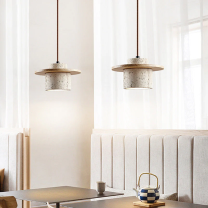 Elegant Stone Hanging Light Fixture