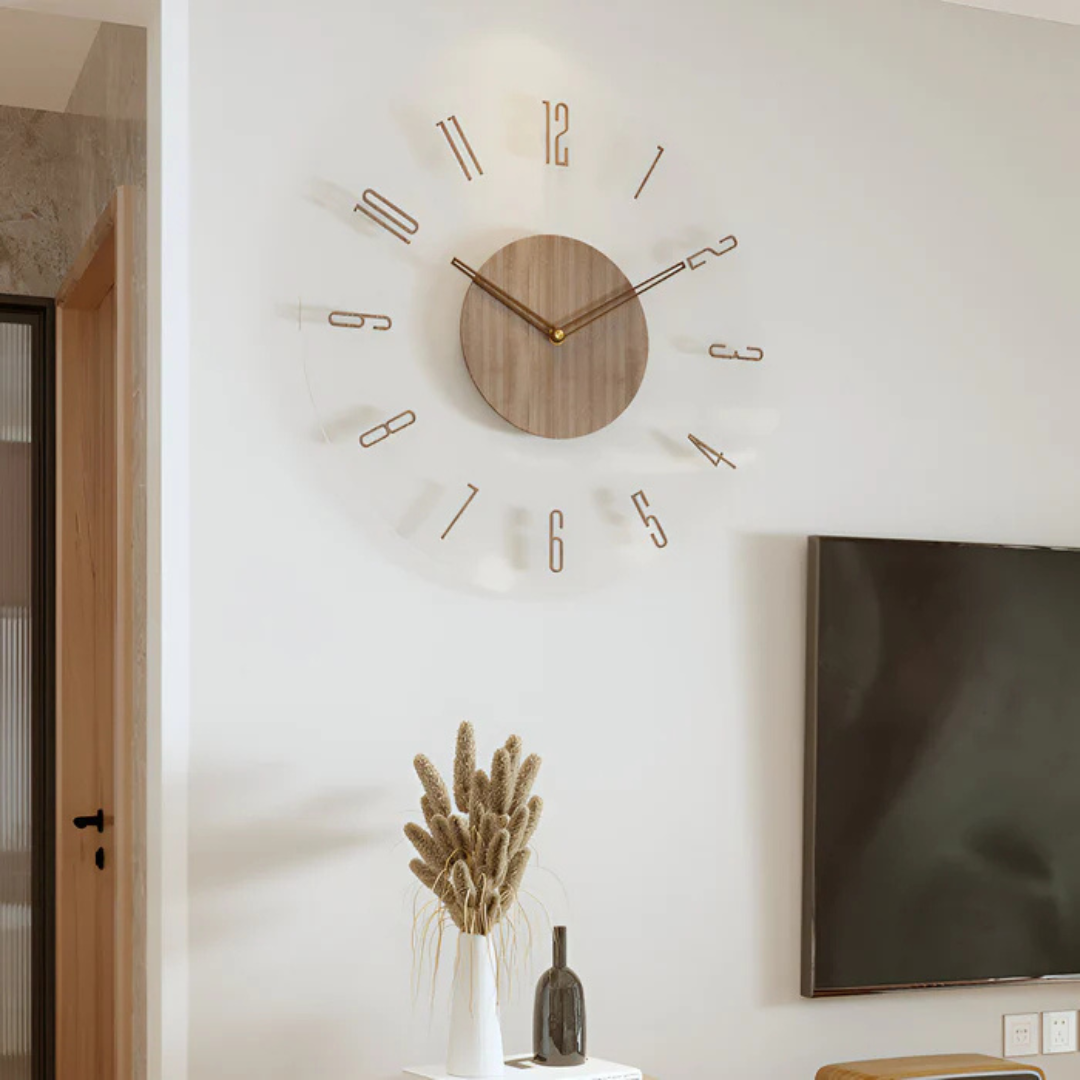 Stylish Wooden Wall Clock 30cm for Home Decor