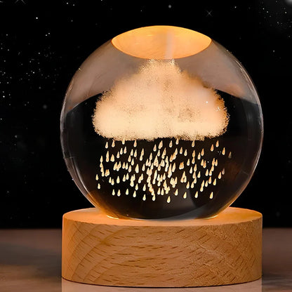 Sparkling Glass Globe Table Lamp