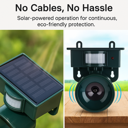 Outdoor Bird Repellent Motion Activated Sonic Repeller