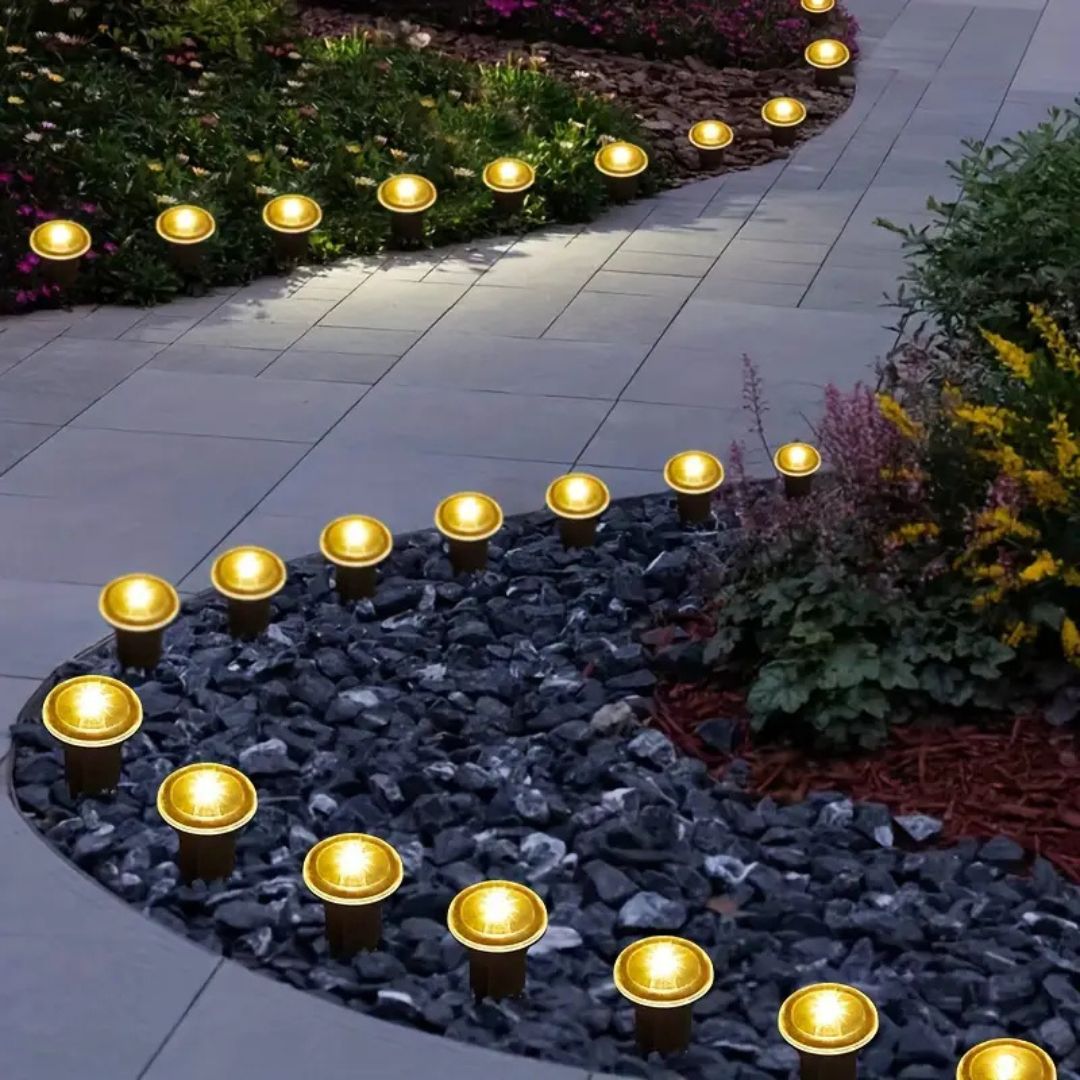 Bright Solar Powered Garden Pathway Lights
