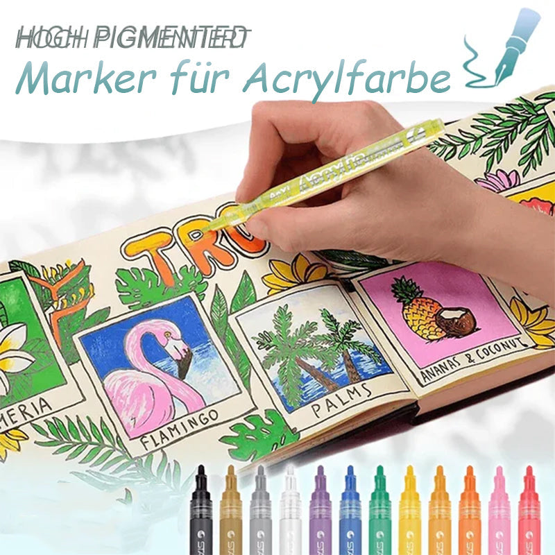 Vibrant Acrylic Paint Art Markers