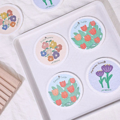 Colorful Floral Print Cotton Kitchen Towel
