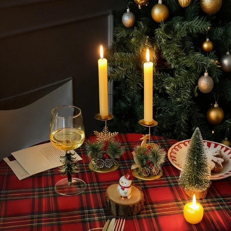 Winter Glow Metal Candle Holder