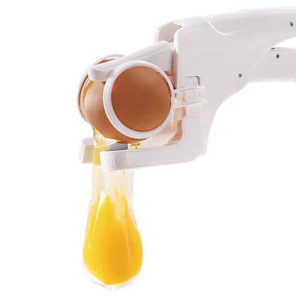 Easy Egg Cracker Handheld White Separator Tool