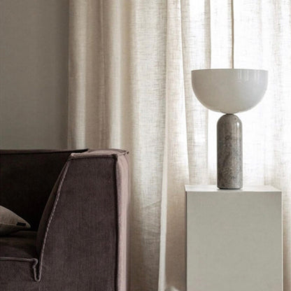 Elegant Marble Table Lamp with Gold Details
