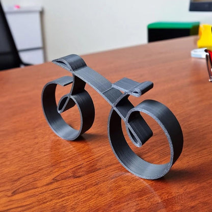 Stylish Bike Figure | Sleek Metal Art | Black Cycling Decor