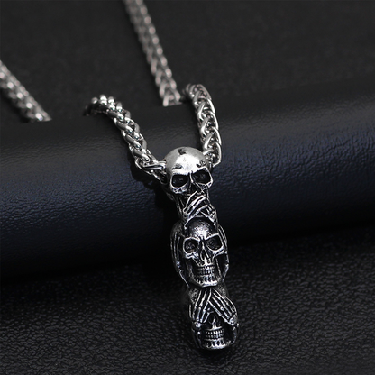 Trendy Sugar Skull Pendant Necklace